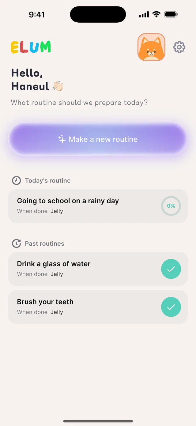 Look after the day with family and teachers
